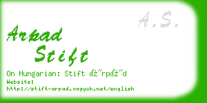 arpad stift business card
